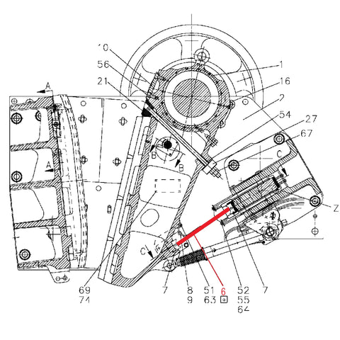 КОЛЯННА ПЛОЧА 922849 ЗА METSO LT105