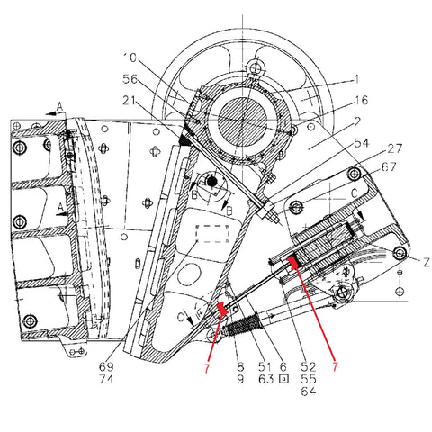 ПЕТОВИ ЛАГЕР 914031 ЗА METSO LT105