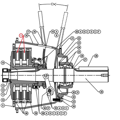 ЦЕНТРАЛНА ПЛОЧА 1016967 ЗА СЪЕДИНИТЕЛ TWIN DISC IBF314