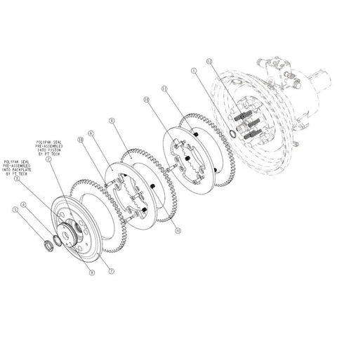 Ремонтен комплект 2451-9170 за хидравличен съединител PT Tech
