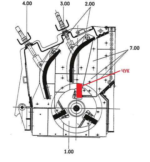 КОМПЛЕКТ ЧУКОВЕ ЗА EXTEC I-C13 (KRUPP Hazemag APP1013)