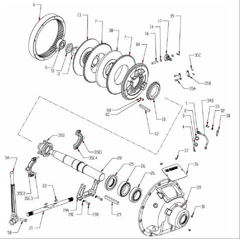 Феродов диск за съединител Twin Disc IBF314/214/114