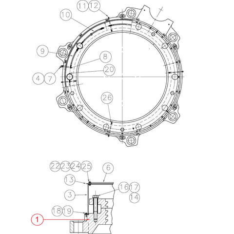 НАСТРОЙВАЩ ПРЪСТЕН N12504018 ЗА METSO HP400