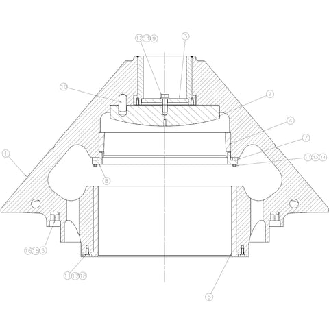 ГЛАВА НА КОНУСА 7090058015 (КОМПЛЕКТ) ЗА METSO HP400
